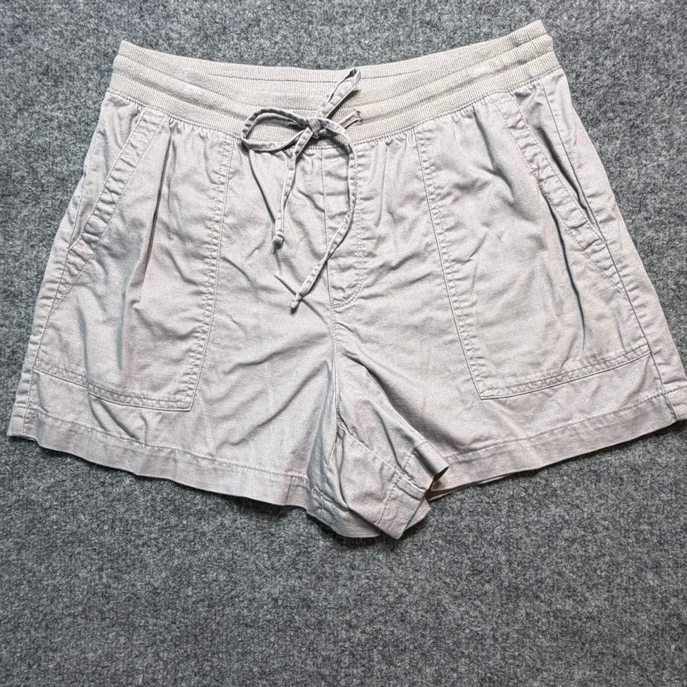 GAP Women Gray Cotton Utility Pull On Drawstring Shorts Small